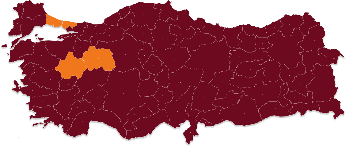 Türkiye Haritası - Temsilcilikler